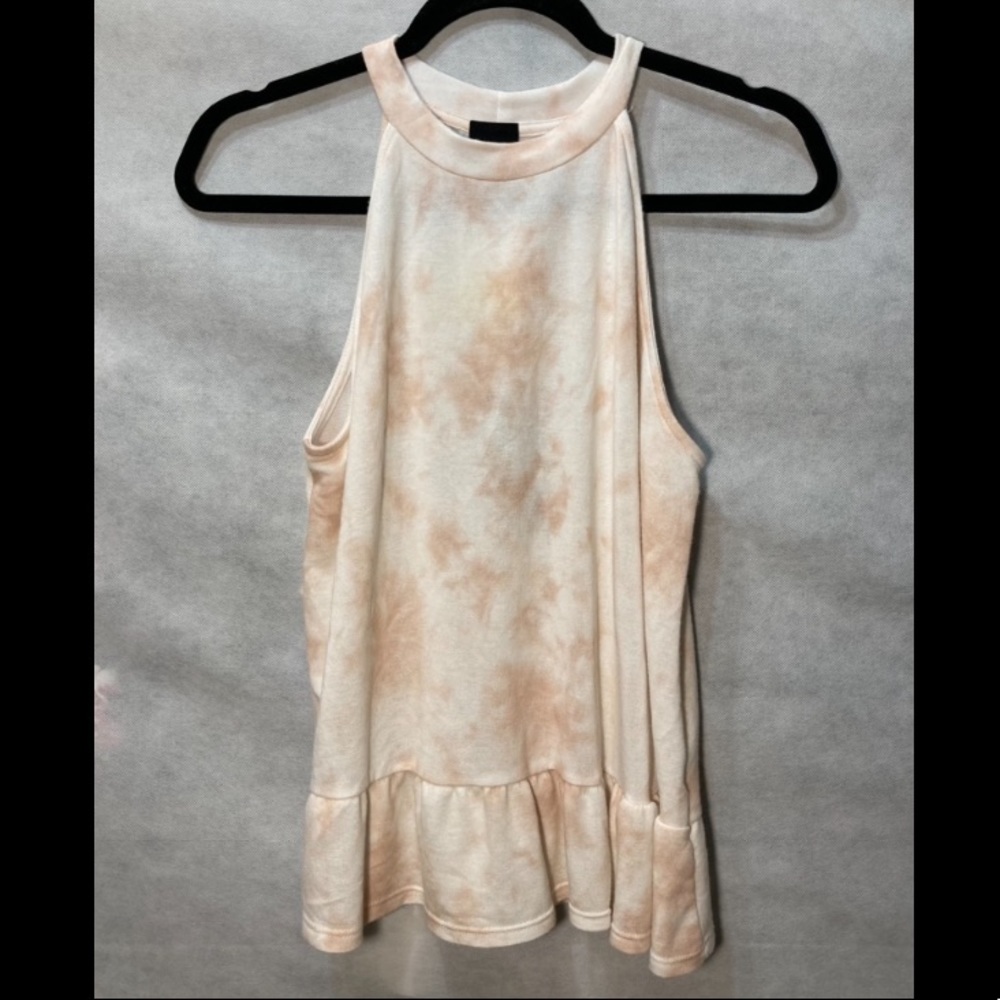 W5 Halter Tank Top Tie Dye Pink